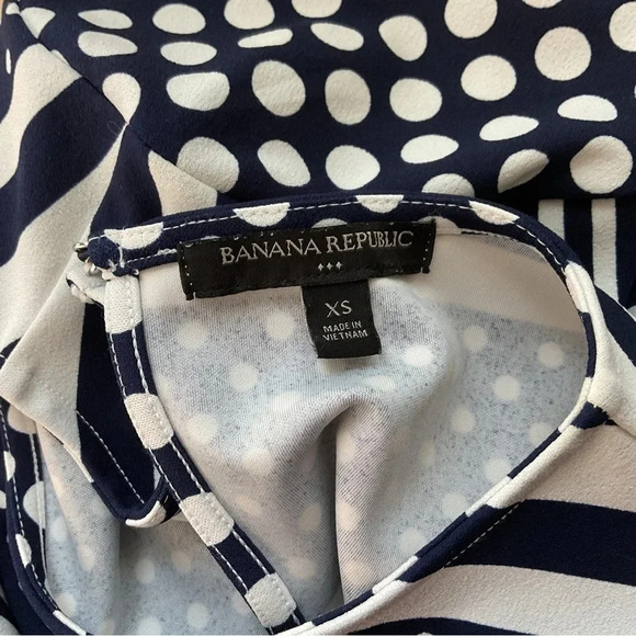 Banana Republic Polka Dot Striped Dress Size XS - Picture 6 of 6